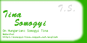 tina somogyi business card